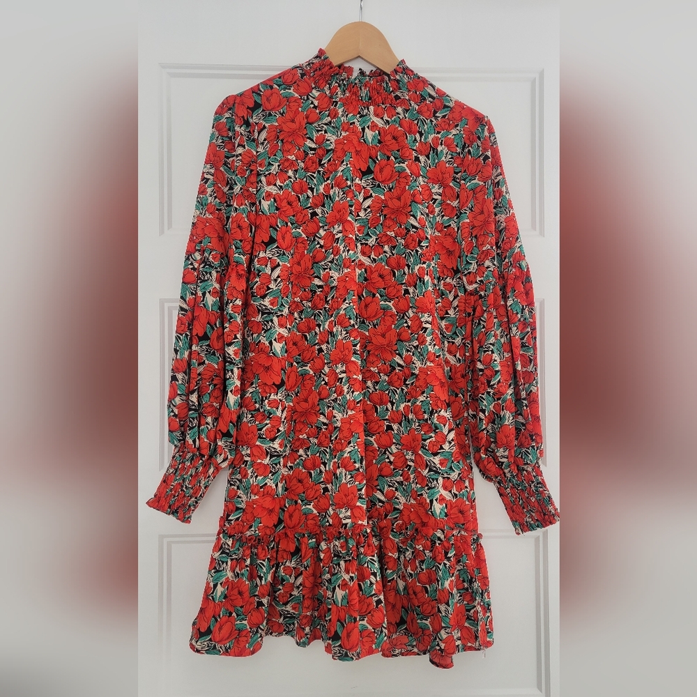 Floral Red Dress